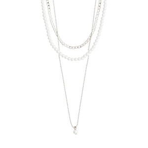 BAKER Necklace 3-in-1 Silver -Plated by Pilgrim