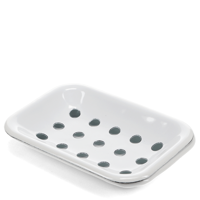 Enamel Soap Dish - White