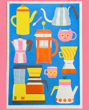 Load image into Gallery viewer, Naomi Wilkinson Riso Print A3 - Coffee Pot
