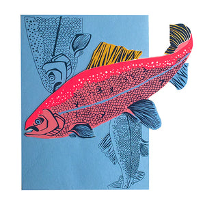 East End Press C5 Greeting Card - Salmon