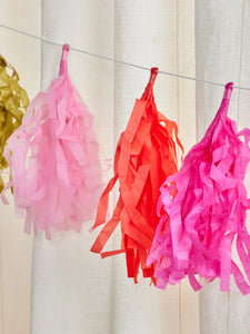 Rice DK - Paper Tassel Garland- Pink/Gold