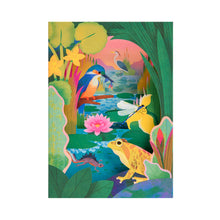 Load image into Gallery viewer, 3D Panoramic Greeting Card - British Pondlife
