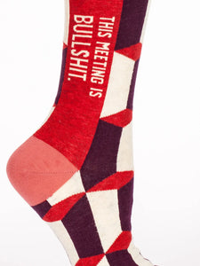 This Meeting Is Bull S**t  Women’s Crew Socks by Blue Q