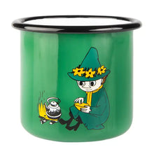 Load image into Gallery viewer, Muurla Enamel Moomin Mug 3.7dl - Snufkin Green
