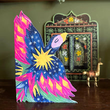 Load image into Gallery viewer, Decorative Parrot Die Cut Greetings Card by Hutch Cassidy
