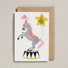 Load image into Gallery viewer, Petra Boase Number Card 4 - Circus Horse
