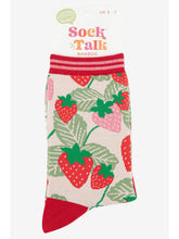 Load image into Gallery viewer, Women’s Bamboo Socks - Strawberry by Sock Talk

