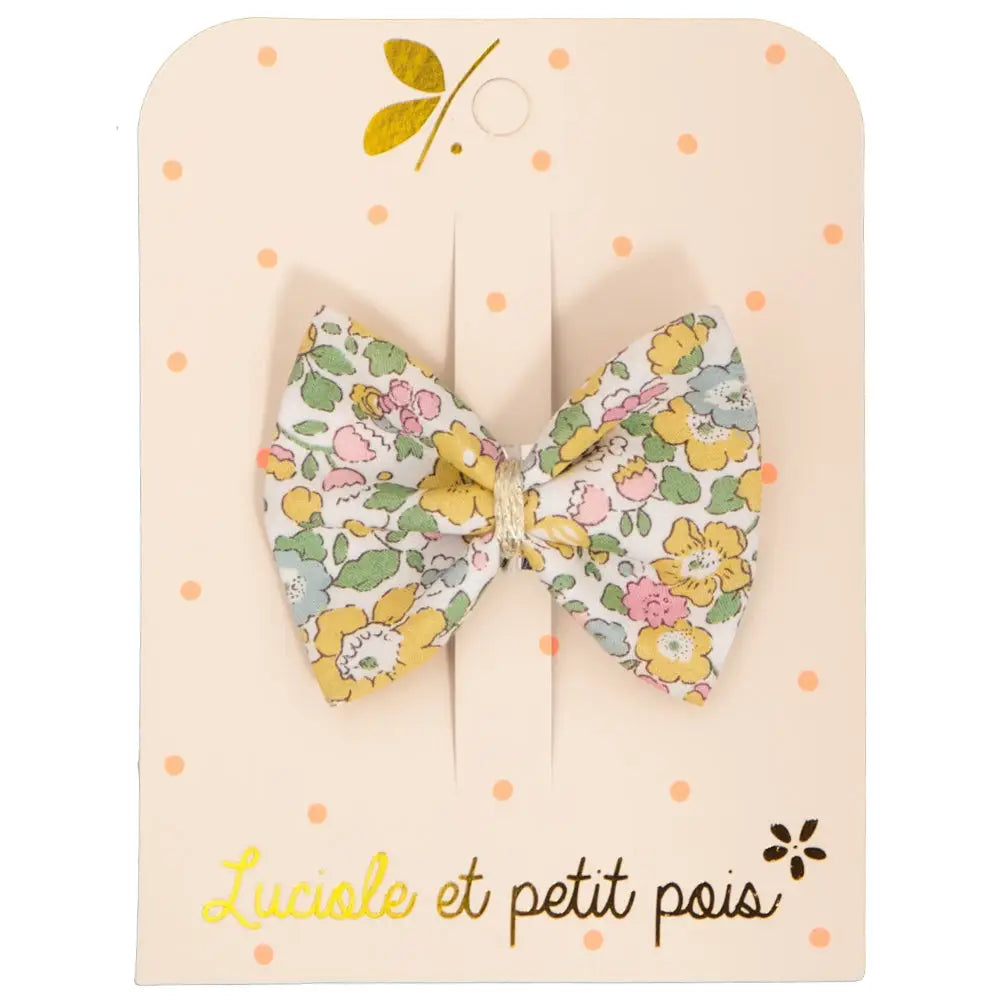 Luciale et petit pais - Ribbon Bow Clip - Liberty Betsy Ann Lemon