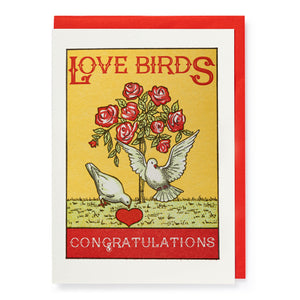 Archivist Greetings Card - Love Birds