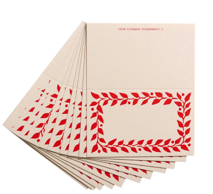 Pack Of 12 Place Cards -  Tomato by Cambridge Imprint