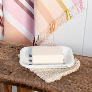 Enamel Soap Dish - White