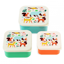 Load image into Gallery viewer, Set Of 3 Snack Boxes - Woodland
