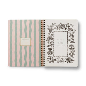 Rifle Paper Co. 2025 Softcover Spiral Bound 12 Month Planner - Roses