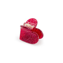 Load image into Gallery viewer, Luciale et petit pais Mini Heart Hair Clip - Red Glitter
