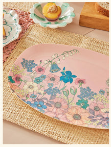 Rice DK - Rectangular Melamine Plate - Flower Collage Print