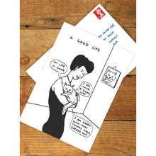 Load image into Gallery viewer, David Shrigley Postcard - A Good Life
