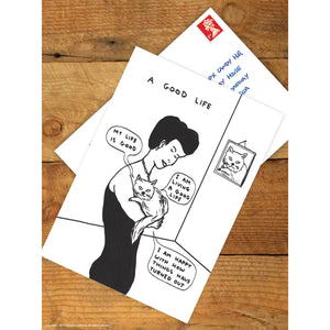 David Shrigley Postcard - A Good Life