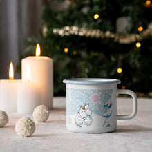 Load image into Gallery viewer, Muurla Enamel Moomin Mug 3.7dl - Let It Snow
