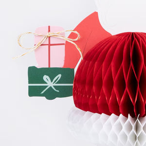 Meri Meri Christmas Card - Honeycomb Santa