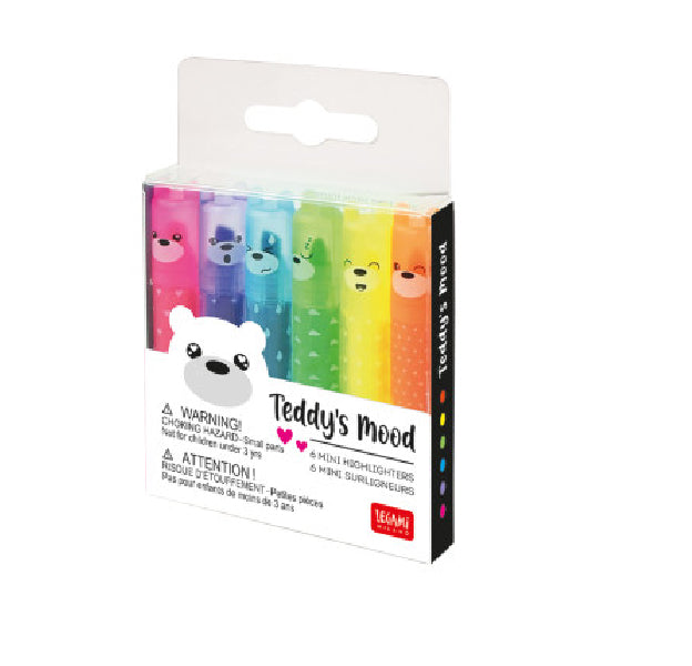 Legami Mini Highlights - Neon Teddy Moods