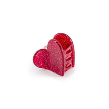 Load image into Gallery viewer, Luciale et petit pais Mini Heart Hair Clip - Red Glitter
