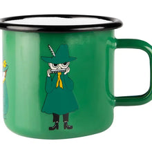 Load image into Gallery viewer, Muurla Enamel Moomin Mug 3.7dl - Snufkin Green
