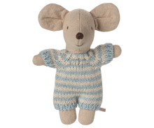 Load image into Gallery viewer, Maileg Sleepy Baby Mouse In Carry Cot - Blue
