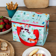 Load image into Gallery viewer, Insulated Lunch Bag - Farmyard Blue
