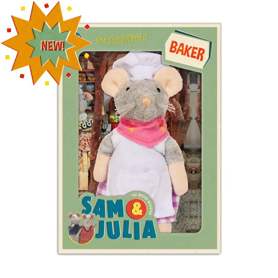 Sam & Julia Plush Mouse 12cm - Baker