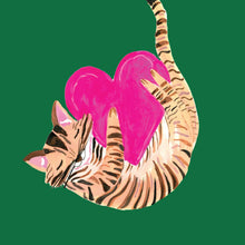 Load image into Gallery viewer, Cat With Heart - Greeting Card by Hutch Cassidy
