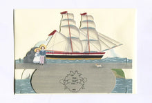 Load image into Gallery viewer, Elizabeth Harbour Diorama Greeting Card - Ship In Sail

