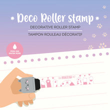 Load image into Gallery viewer, Legami Decorative Roller Stamp - Cat - Pink Ink
