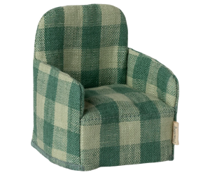 Maileg Chair Mouse - Green Check