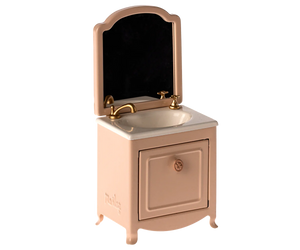 Maileg Sink Dresser With Mirror, Mouse - Dark Powder