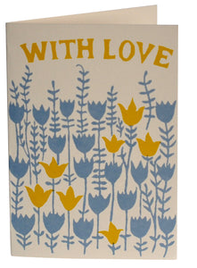 With Love - Flowers Greetings Card - by Cambridge Imprint