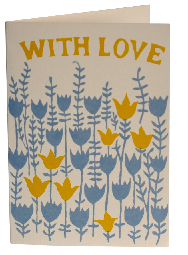 With Love - Flowers Greetings Card - by Cambridge Imprint