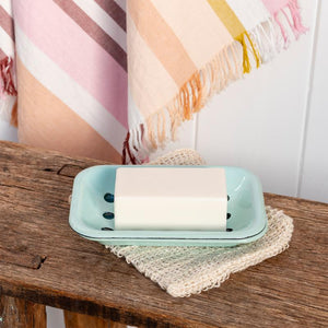 Enamel Soap Dish - Green