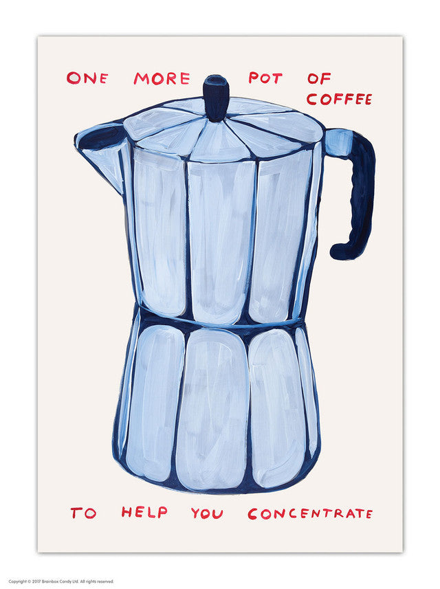 David Shrigley Postcard Pot Of Coffee