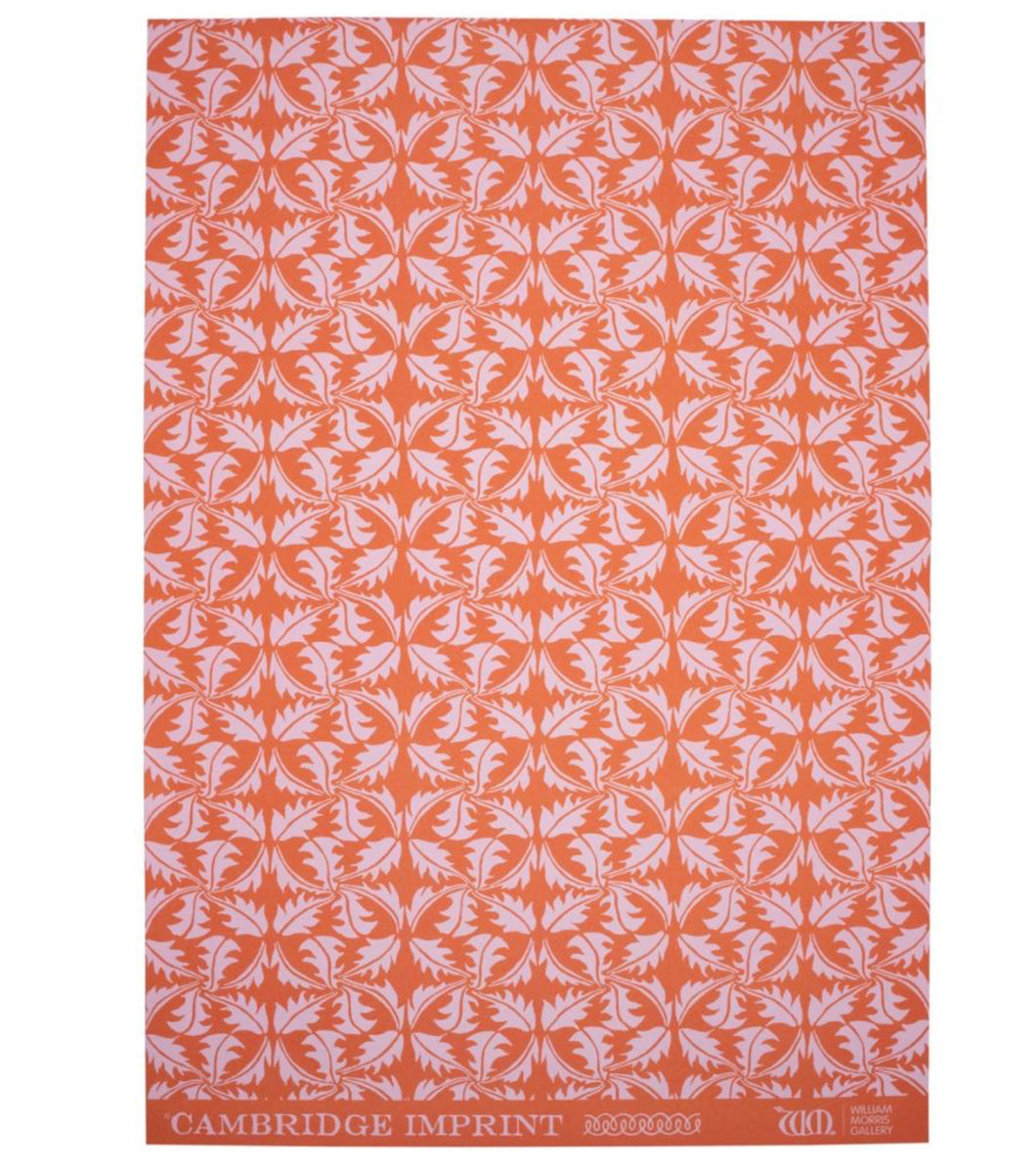 Cambridge Imprint Patterned Paper - Dandielion - Rose and Rust