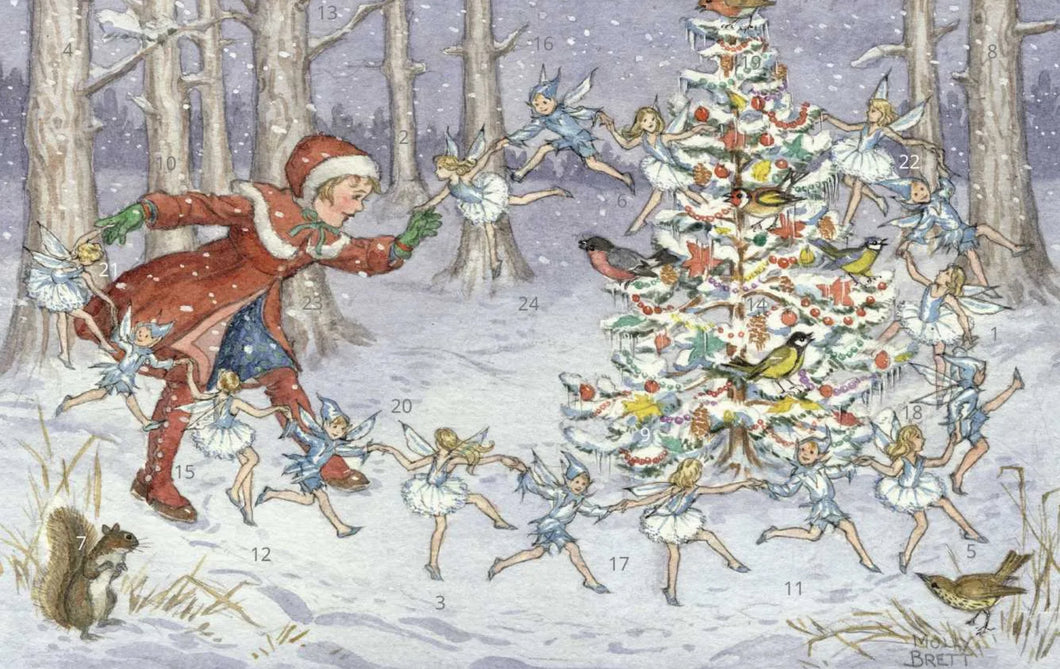 The Porch Fairies A4 Advent Card - Rabbit Warren