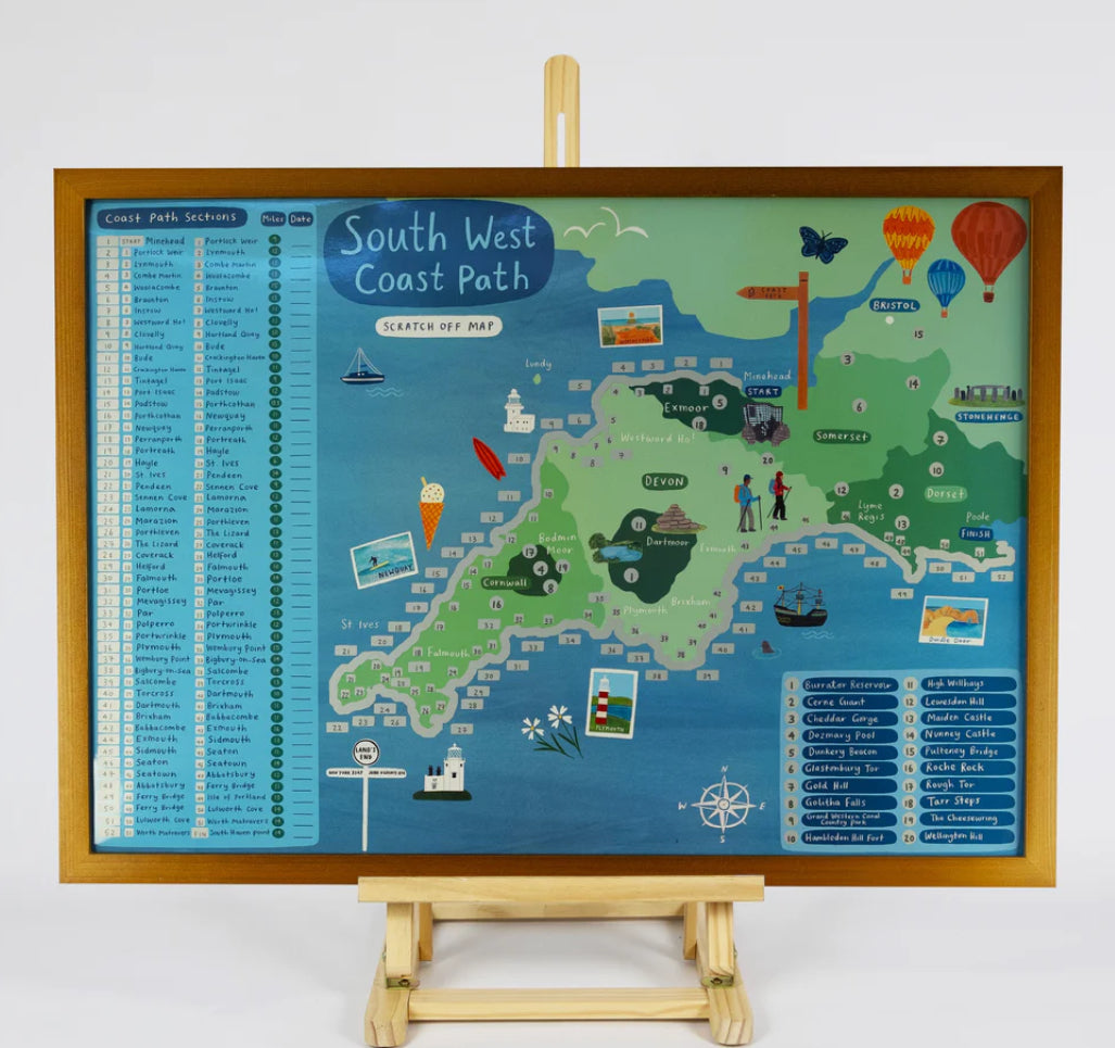 Outdoor Scratch Maps - South West Coast Path