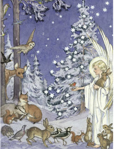 The Porch Fairies A4 Advent Card - Woodland Angel