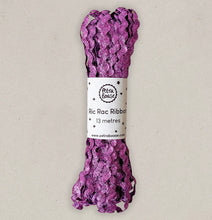 Load image into Gallery viewer, Metallic Ric-Rac Ribbon Amethyst Purple
