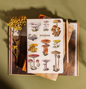 Vintage Mushroom A5 Notebook