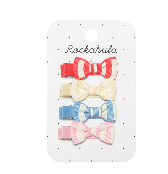 Rockahula Kids Mini Bow Hair Clip Set - Vintage Seaside