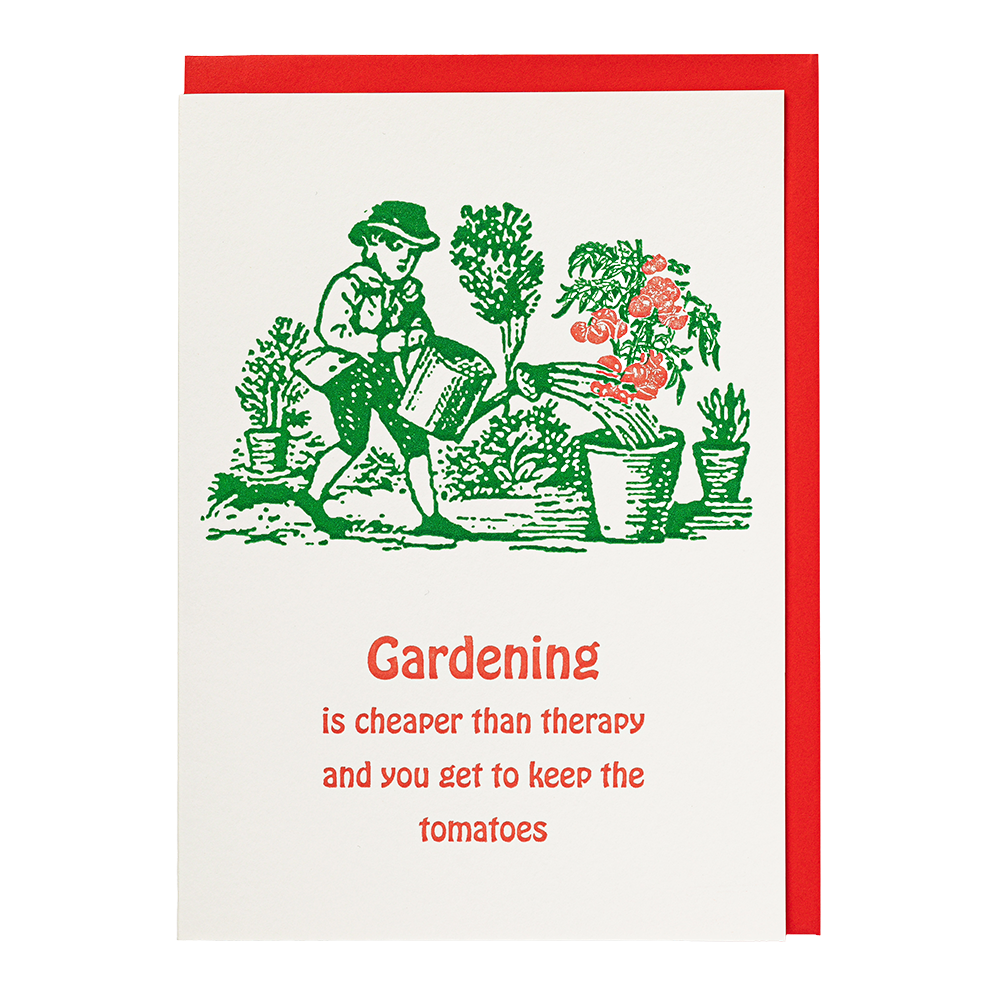 Gardening Therapy Greeting Card by Archivist