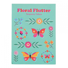 Load image into Gallery viewer, Floral Flutter Temporary Tattoos
