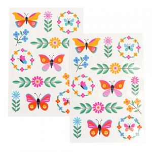 Floral Flutter Temporary Tattoos