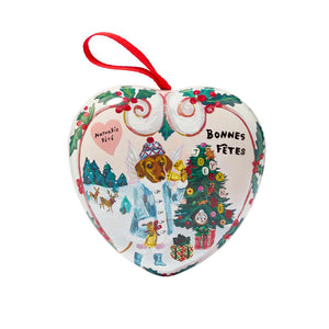 Nathalie Lete Christmas Soap in Heart Shaped Tin by Heathcote & Ivory