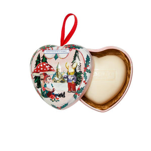 Nathalie Lete Christmas Soap in Heart Shaped Tin by Heathcote & Ivory